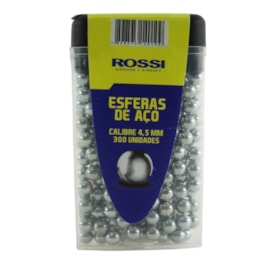 Esferas de Aço 4.5mm Rossi 300 Unidades para Armas de Pressão Esferas de Aço 4.5mm Rossi 300 Unidades para Armas de Pressão