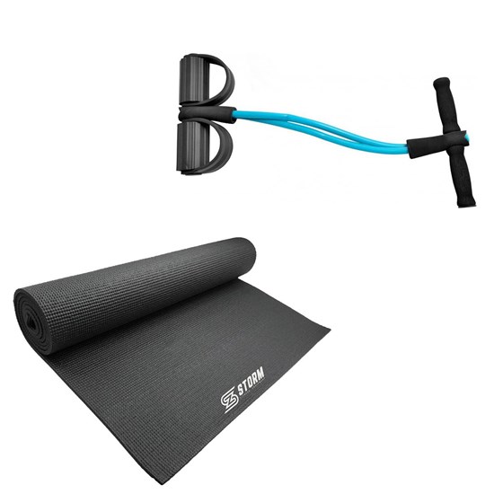Extensor Elástico Vertical Azul + Tapete Colchonete de Yoga e Pilates ZStorm