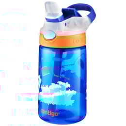 Garrafa Infantil 414 ml Contigo Gizmo Flip Azul com Bico e Canudo Retrátil Garrafa Infantil 414 ml Contigo Gizmo Flip Azul com Bico e Canudo Retrátil