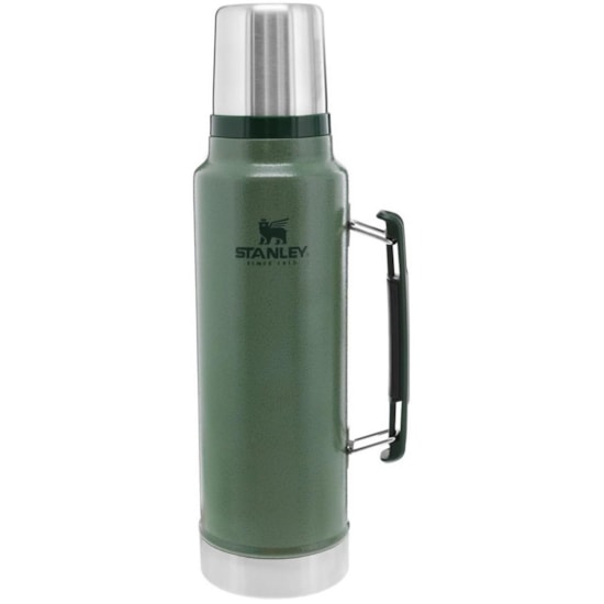 Garrafa 1 Litro Garrafa Térmica 1 Litro em Inox STANLEY Classic Hammertone Verde - Alaok
