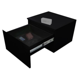 Gaveta com Fundo Falso Arrigo Móveis em MDF Preto c/ Corrediça Telescópica Gaveta com Fundo Falso Arrigo Móveis em MDF Preto c/ Corrediça Telescópica