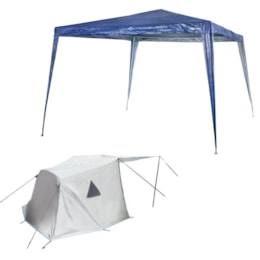 Gazebo Desmontável Fantasy 3x3 Metros + Barraca Gazebo 3x3m Nautika Anexx Gazebo Desmontável Fantasy 3x3 Metros + Barraca Gazebo 3x3m Nautika Anexx