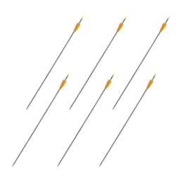Kit 06 Flechas de Fibra de Vidro 30" para Arco com Ponta em Metal Fixo Kit 06 Flechas de Fibra de Vidro 30" para Arco com Ponta em Metal Fixo