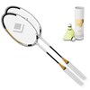 Kit 2 Raquetes de Badminton Vcarbon Vollo VB100 + 6 Petecas de Nylon Vollo VB600