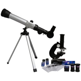 Kit com Telescópio Refletor 40X e Microscópio 600X VIVITAR VIVTELMIC30 Kit com Telescópio Refletor 40X e Microscópio 600X VIVITAR VIVTELMIC30