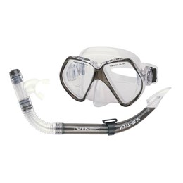 Kit de Mergulho com Máscara de Lente Dupla e Respirador Scuba Preto - Nautika 480750