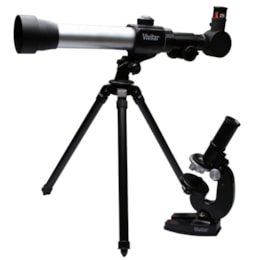 Kit Infantil Combinado Telescópio e Microscópio - VIVITAR VIVTELMIC20 Kit Infantil Combinado Telescópio e Microscópio - VIVITAR VIVTELMIC20