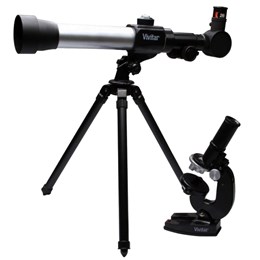 Kit Infantil Combinado Telescópio e Microscópio - VIVITAR VIVTELMIC20