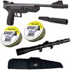 Kit Pistola de Pressão BBP77 4.5mm Nitro Piston + Luneta 3-7x20 + Capa Preta + 500 Chumbinhos