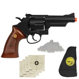 Kit Revólver Airsoft UA-931B com Capa + 4 Alvos + 2000 Esferas Kit Revólver Airsoft UA-931B com Capa + 4 Alvos + 2000 Esferas