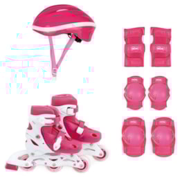 Kit Roller Mor Rosa Tamanho P com Jolheira Cotoveleira e Protetor Kit Roller Mor Rosa Tamanho P com Jolheira Cotoveleira e Protetor
