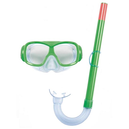 Kit Snorkel e Máscara Freestyle Bestway Verde Lente com Proteção UV