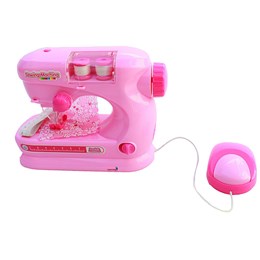 Máquina de Costura Infantil Mini Ateliê Rosa Claro Importway