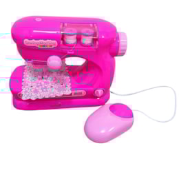 Máquina de Costura Mini Ateliê Rosa Escuro Importway Máquina de Costura Mini Ateliê Rosa Escuro Importway