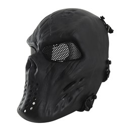 Máscara Proteção Airsoft NTK Tático Full Face Skull Lente Metal Telado