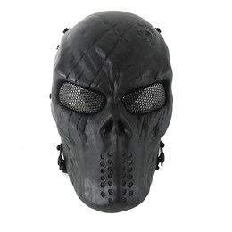 Máscara Proteção Airsoft NTK Tático Full Face Skull Lente Metal Telado