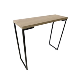 Mesa Aparador Multiúso em Metalon Preto e Base em MDF 15mm Amadeirado Mesa Aparador Multiúso em Metalon Preto e Base em MDF 15mm Amadeirado