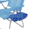 Mesa Portátil 002470 Mor em Polipropileno para Cadeiras de Praia Azul