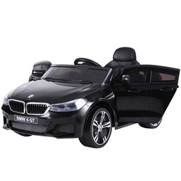 Mini Carrinho Elétrico Infantil Importway BMW 6 GT Preto a Bateria 12v