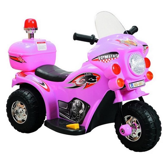 Mini Moto Elétrica Infantil com Farol e Sirene BW002R Rosa