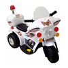 Mini Veículo Moto Police Infantil BW002-B Branca Miniway