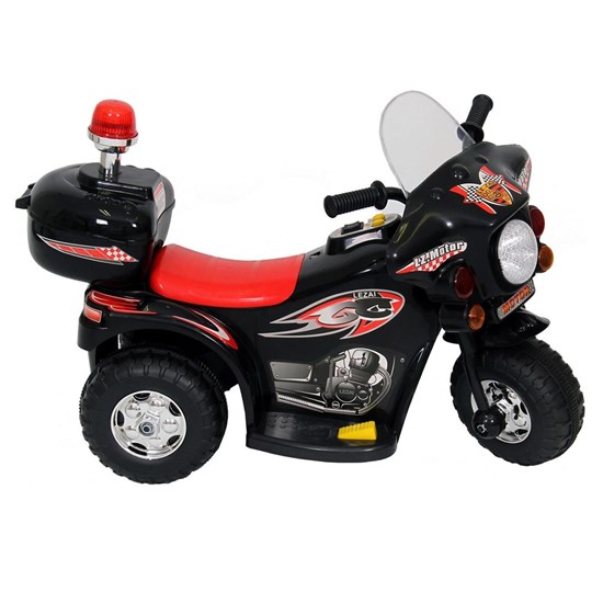 Mini Veículo Moto Police Infantil BW002-P Preta Importway