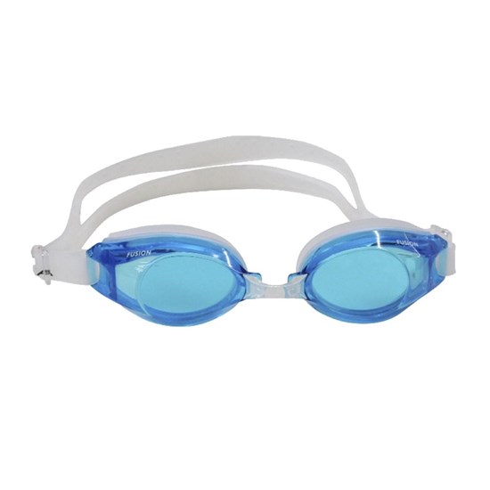 Óculos de Natação Fusion Adulto com Tiras de Silicone Azul Claro - Nautika 500050