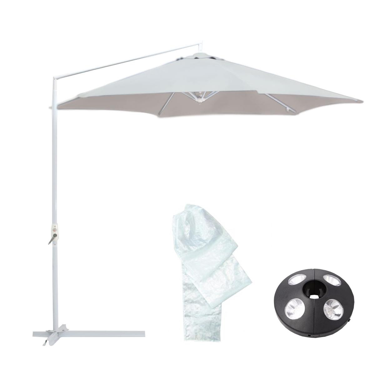 Ombrelone Malibu Bege 3 M Com Manivela E Base Embutida 35 Fps Mor nas  americanas