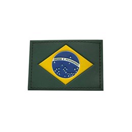 Patch Emborrachado Bandeira do Brasil Colorido Cia Militar CM3007