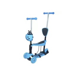 Patinete 3 em 1 Infantil Azul Brinqway BW048AZ com Haste e Assento Patinete 3 em 1 Infantil Azul Brinqway BW048AZ com Haste e Assento