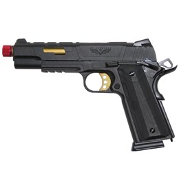 Pistola Airsoft 1911 Redwings Series Rossi Gold Green Gás com Blowback