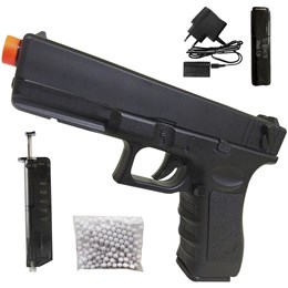 Pistola Airsoft Glock G18C Elétrica AEP Bivolt - CYMA CM030