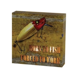 Quadro Decorativo Personalizado Nautika Born To Fish com Luz Quadro Decorativo Personalizado Nautika Born To Fish com Luz