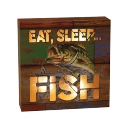 Quadro Decorativo Personalizado Nautika Eat Sleep Fish Luz Quadro Decorativo Personalizado Nautika Eat Sleep Fish Luz