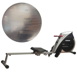 Remo Seco Semi Profissional Tipo Concept + Bola Suíça Pilates Transparente 65cm Remo Seco Semi Profissional Tipo Concept + Bola Suíça Pilates Transparente 65cm
