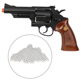 Revólver Airsoft UHC UA-931B Spring em ABS + Munições BBs Airsoft 2000 Un Revólver Airsoft UHC UA-931B Spring em ABS + Munições BBs Airsoft 2000 Un