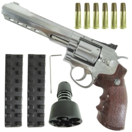 Revólver de Pressão CO2 Wingun W702S 4.5mm Full Metal 6 Polegadas Revólver de Pressão CO2 Wingun W702S 4.5mm Full Metal 6 Polegadas