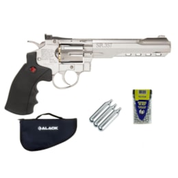 Revólver de Pressão SR357 Crosman + 3 Co2, Case e 300 Esferas Revólver de Pressão SR357 Crosman + 3 Co2, Case e 300 Esferas