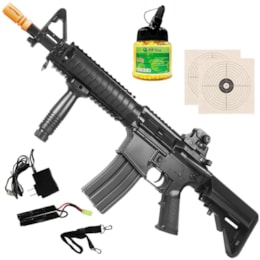 Rifle Airsoft AEG CYMA CM176N M4 CQB + 1000 BB's 0,12g + 2 Alvos Rifle Airsoft AEG CYMA CM176N M4 CQB + 1000 BB's 0,12g + 2 Alvos