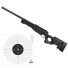 Rifle Airsoft Sniper L96 M59A Double Eagle com 10 Alvos Bravo Militar Rifle Airsoft Sniper L96 M59A Double Eagle com 10 Alvos Bravo Militar