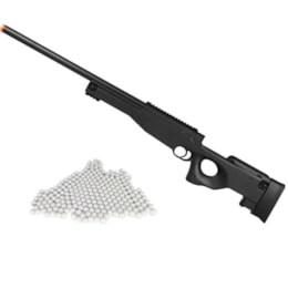 Rifle Airsoft Sniper L96 M59A Double Eagle com 2000 Munições BB King Rifle Airsoft Sniper L96 M59A Double Eagle com 2000 Munições BB King