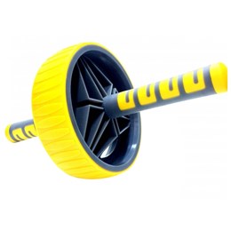 Roda de Exercícios Exercise Wheels Amarela com Pega Anatômica - LIVEUP LS3371