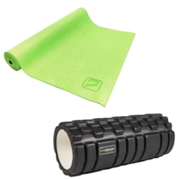 Rolo de Massagem para Yoga e Pilates Proaction + Tapete Colchonete em EVA Liveup Rolo de Massagem para Yoga e Pilates Proaction + Tapete Colchonete em EVA Liveup