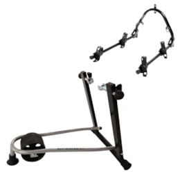 Rolo de Treinamento Dobrável + Suporte de Parede Articulado 2 Bikes Altmayer Rolo de Treinamento Dobrável + Suporte de Parede Articulado 2 Bikes Altmayer