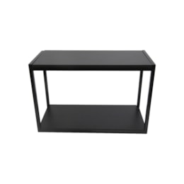 Sapateira de Chão em Metalon com 02 Prateleiras Multiúso em MDF 15mm Preto Sapateira de Chão em Metalon com 02 Prateleiras Multiúso em MDF 15mm Preto