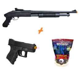 Shotgun Airsoft CYMA ZM61 280 fps + Pistola P698 + 4000 BBs 0,20g Shotgun Airsoft CYMA ZM61 280 fps + Pistola P698 + 4000 BBs 0,20g