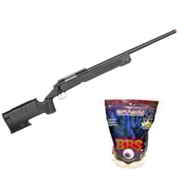 Sniper Rifle Airsoft Double Eagle M62F 420 FPS + Munições BBs 0,20g BB King 4000 Un Sniper Rifle Airsoft Double Eagle M62F 420 FPS + Munições BBs 0,20g BB King 4000 Un