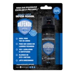 Spray de Defesa Pessoal 50g Poly Defensor em Jato Direcionado Spray de Defesa Pessoal 50g Poly Defensor em Jato Direcionado