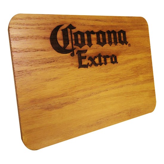 Tábua de Madeira Corona Extra 24,5 x 17,5 cm Personalizada