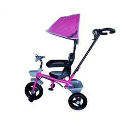 Triciclo Infantil Capota Importway BW084AZ com Haste para Empurrar Rosa